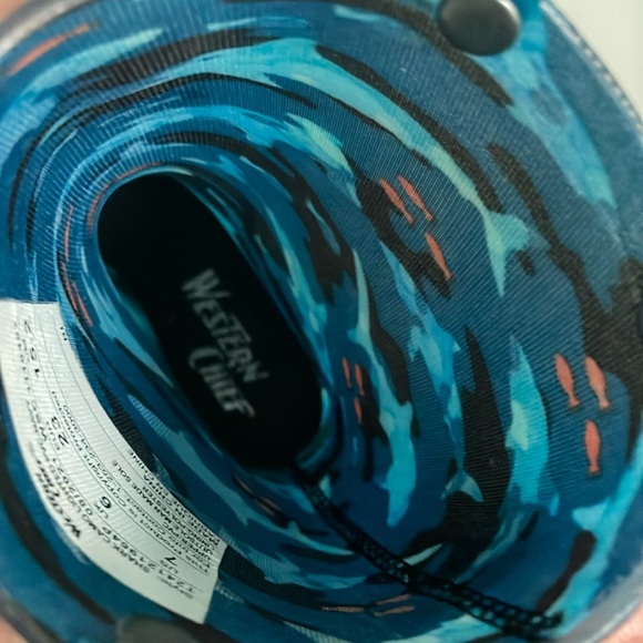 Western Chief Shark Camo Light Up Rainboots Size 7 Blue - Picture 6 of 10